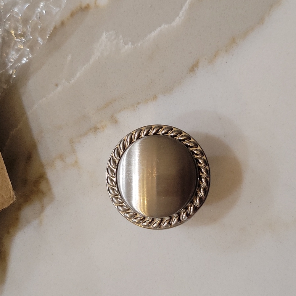 Brushed nickle cabinet knobs